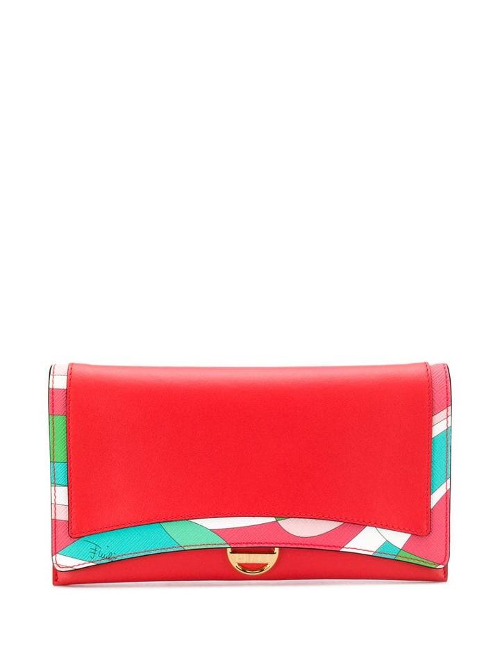 Emilio Pucci Printed Leather Wallet - Pink