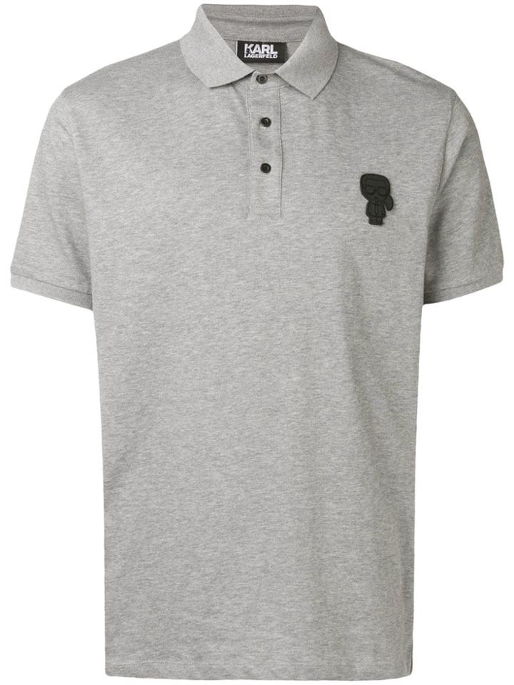 Karl Lagerfeld Logo Polo Shirt - Grey
