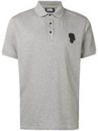 Karl Lagerfeld Logo Polo Shirt - Grey
