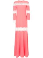 Huishan Zhang Lace Inserts Gown - Pink