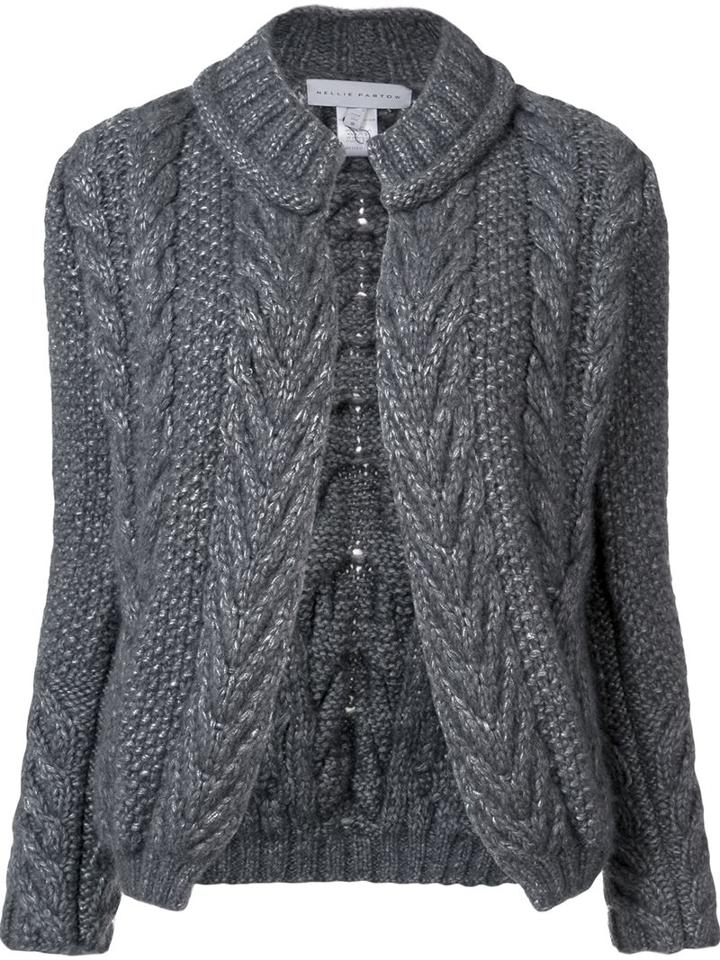 Nellie Partow 'bella' Cardigan, Women's, Size: Small, Grey, Silk/polyester/cashmere
