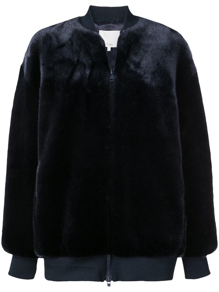 Tibi Zip Up Track Jacket - Blue