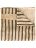 Uma Wang - Striped Scarf - Women - Cotton - One Size, Brown, Cotton