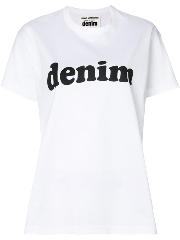 Junya Watanabe Denim Slogan T-shirt - White