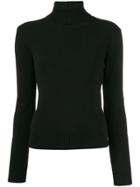 Saint Laurent Cashmere Ribbed Turtle Neck Sweater - Black