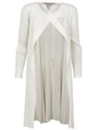 Issey Miyake Pleated Open Front Coat