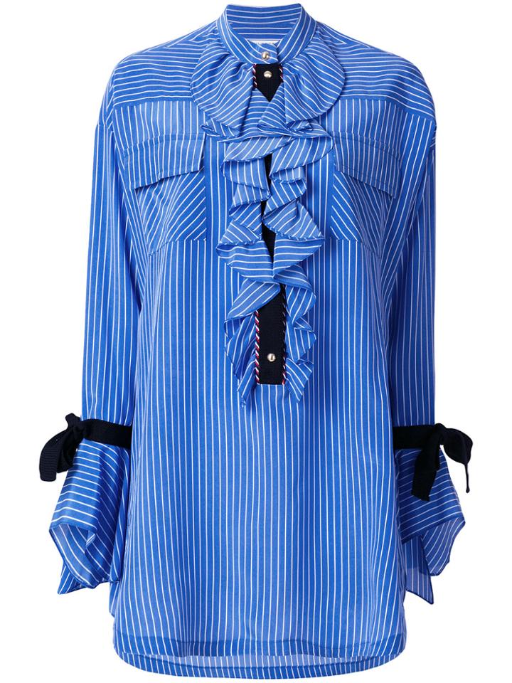 Philosophy Di Lorenzo Serafini Ruffle Shirt Dress - Blue