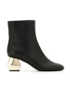 Emporio Armani Ornamental Heel Boots - Black