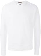 Eleventy Crew Neck Sweatshirt, Men's, Size: L, White, Cotton/spandex/elastane
