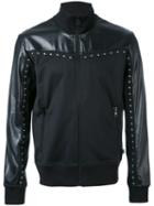 Just Cavalli - Zip Up Studded Jacket - Men - Cotton/polyester - S, Black, Cotton/polyester