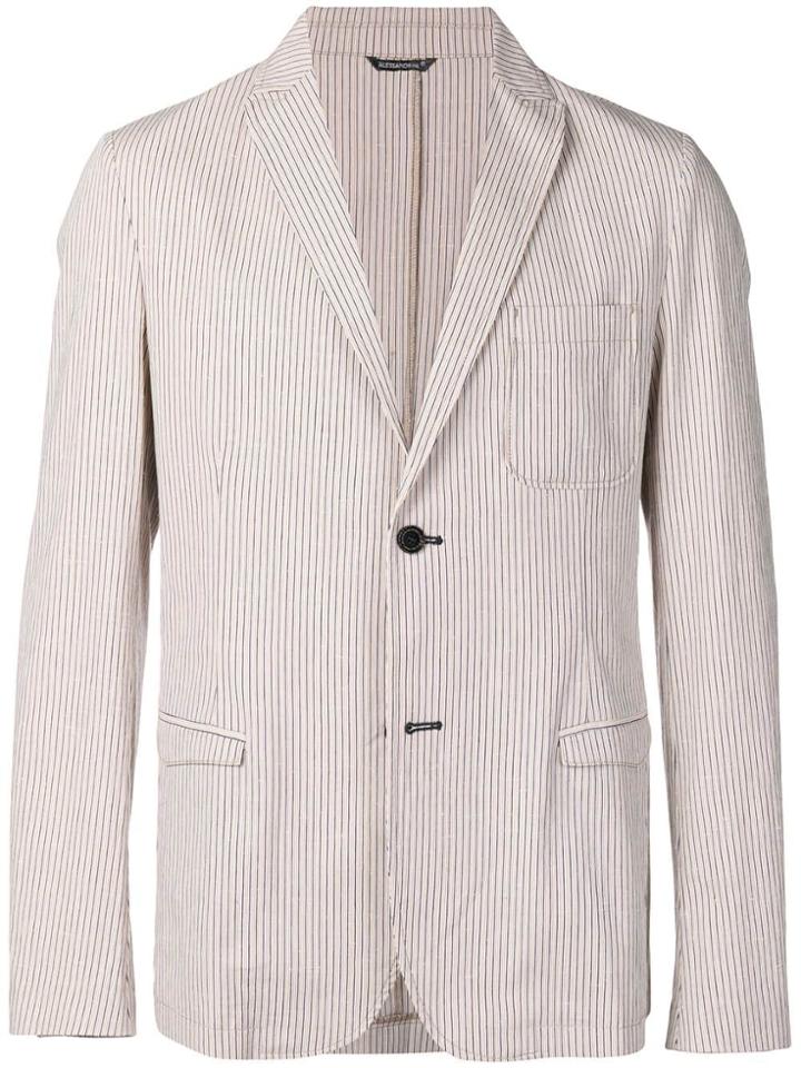 Daniele Alessandrini Pinstriped Blazer - Neutrals