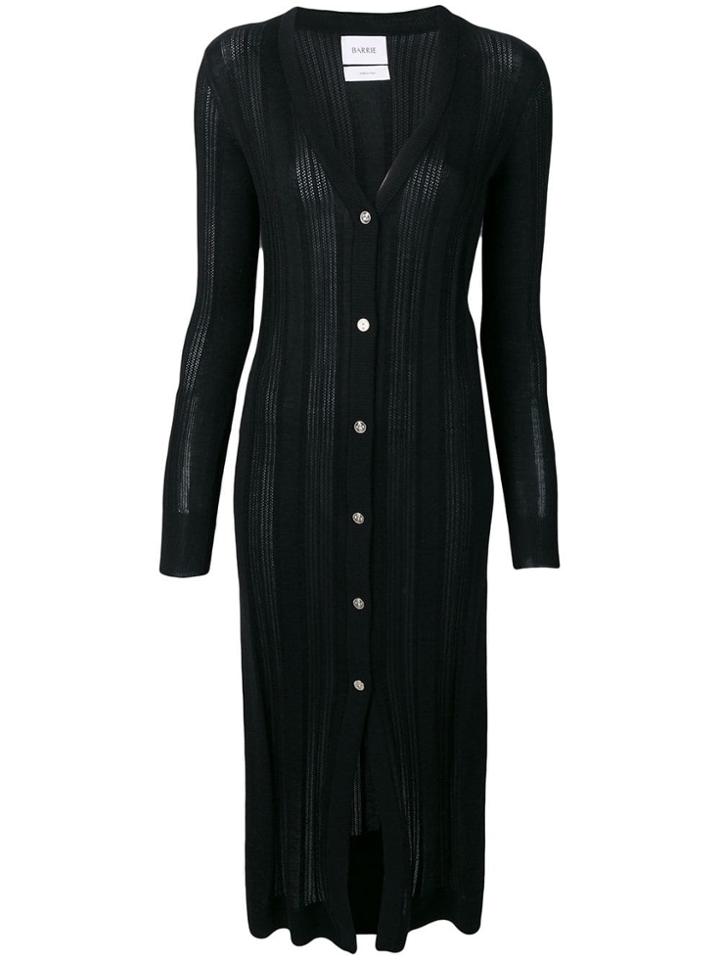 Barrie Ribbed Cardi-coat - Black