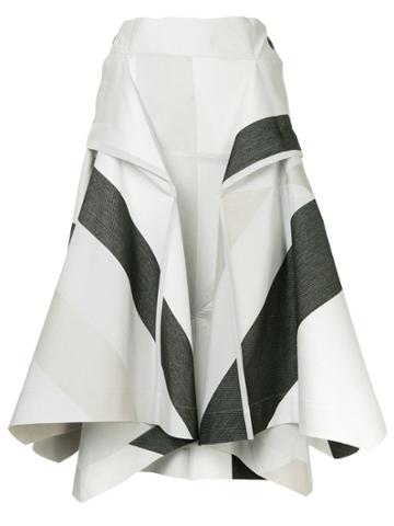 132 5. Issey Miyake Printed Puffball Trousers - White