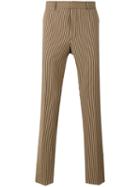Fendi - Striped Tailored Trousers - Men - Cotton/polyester - 50, Nude/neutrals, Cotton/polyester