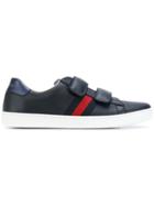 Gucci Kids Double Strap Sneakers - Blue
