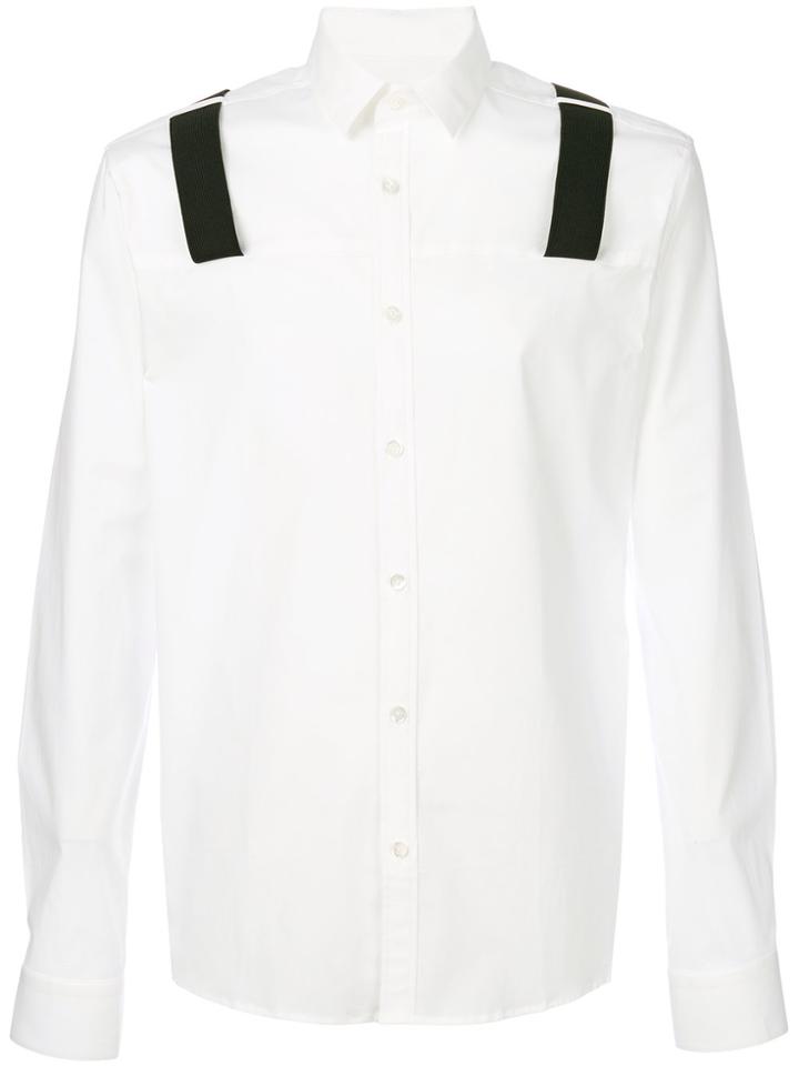 Les Hommes Urban Strap Detail Shirt - White