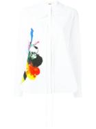 Ports 1961 Paint Print Shirt, Women's, Size: 38, White, Cotton