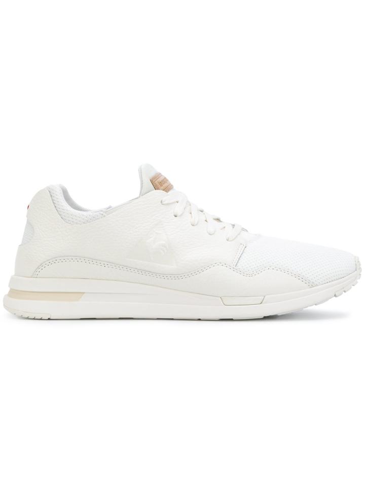 Le Coq Sportif Mesh Detail Grained Sneakers - White