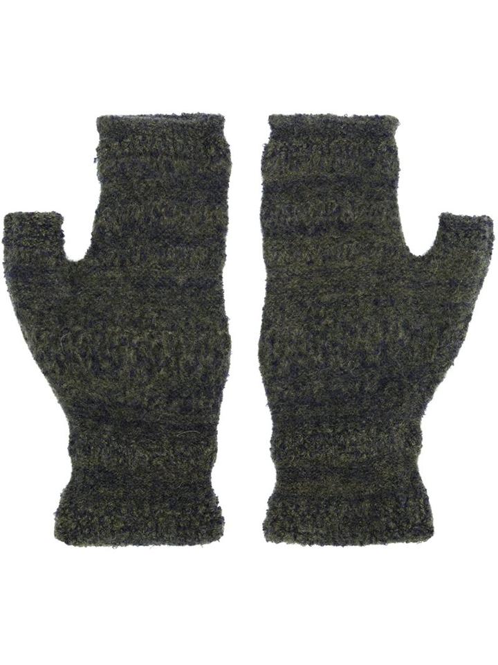Lainey Keogh Fingerless Gloves, Women's, Green, Nylon/spandex/elastane/cashmere