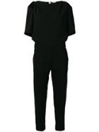P.a.r.o.s.h. Ruffle Detail Crepe Jumpsuit - Black