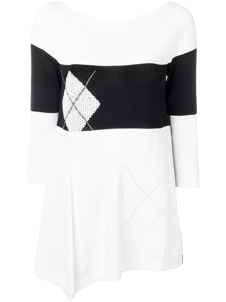 D.exterior Colour Block Sweater - Black