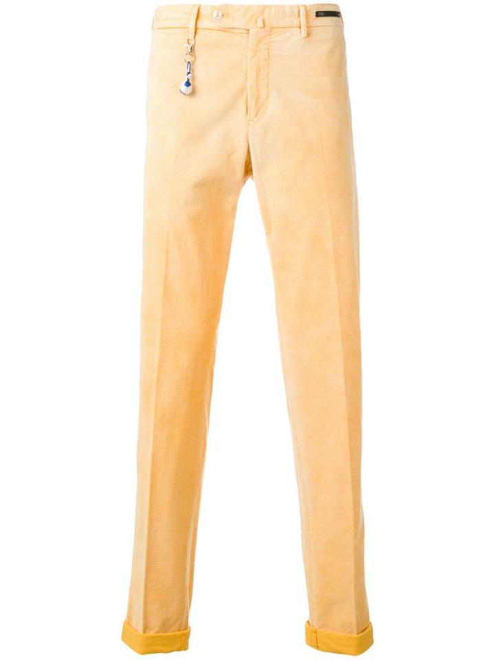 Pt01 Slim-fit Tapered Trousers - Yellow