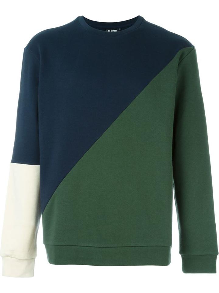 Ejxiii Diagonal Patchwork Sweatshirt