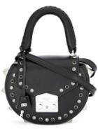 Salar - Round Stud Mini Shoulder Bag - Women - Calf Leather - One Size, Women's, Black, Calf Leather