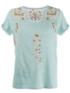 Local Embroidered Detail Blouse - Blue