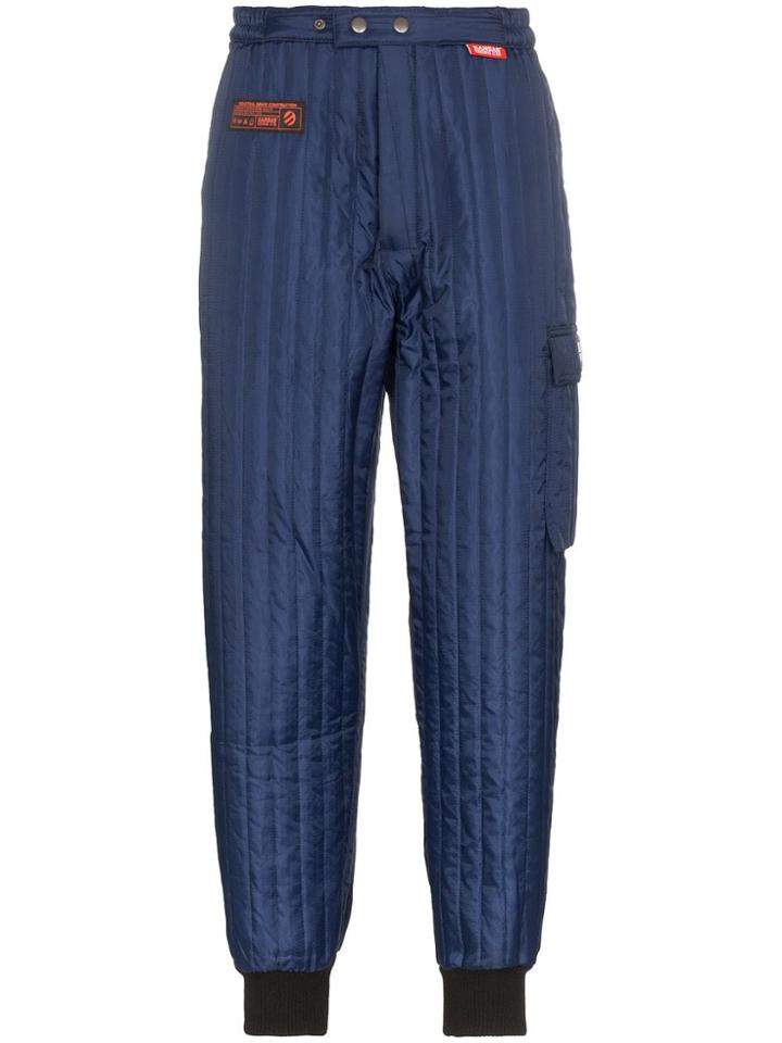 Willy Chavarria X Kansas Thermo Quilted Sweatpants - Blue: