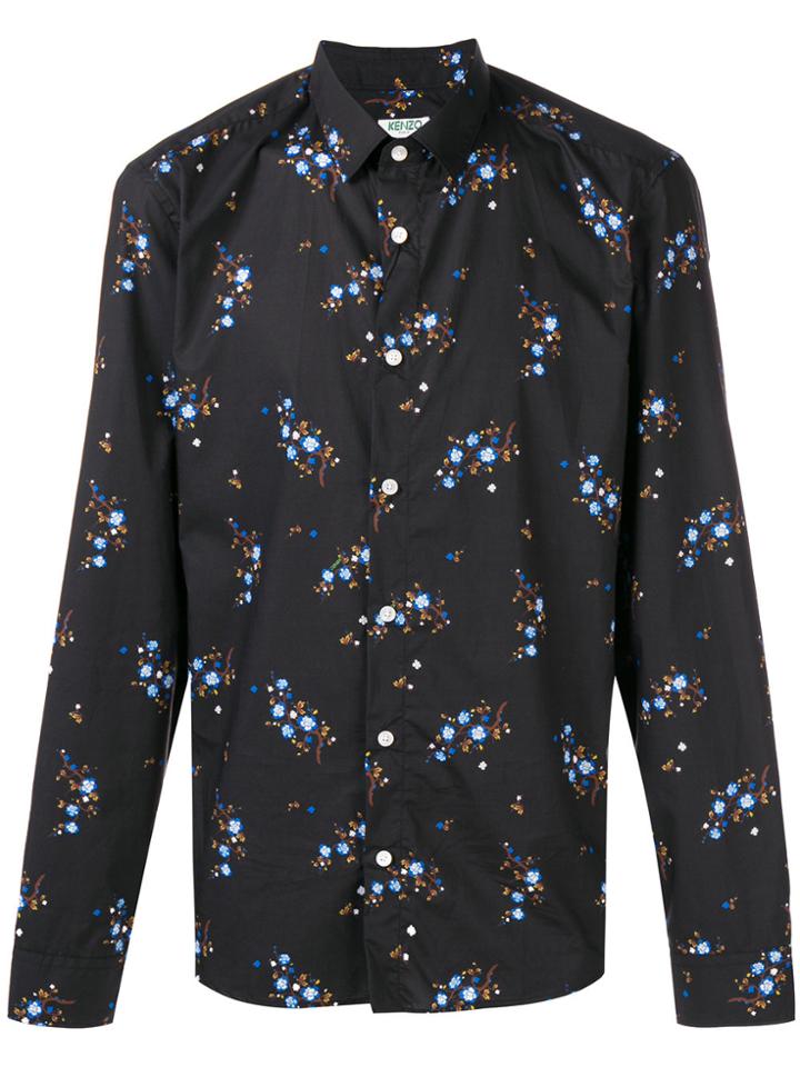 Kenzo Floral Printed Blouse - Black