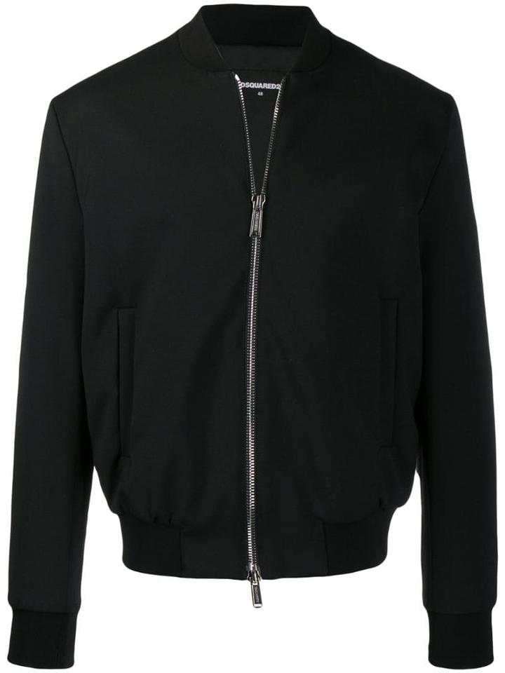 Dsquared2 Art Print Bomber Jacket - Black