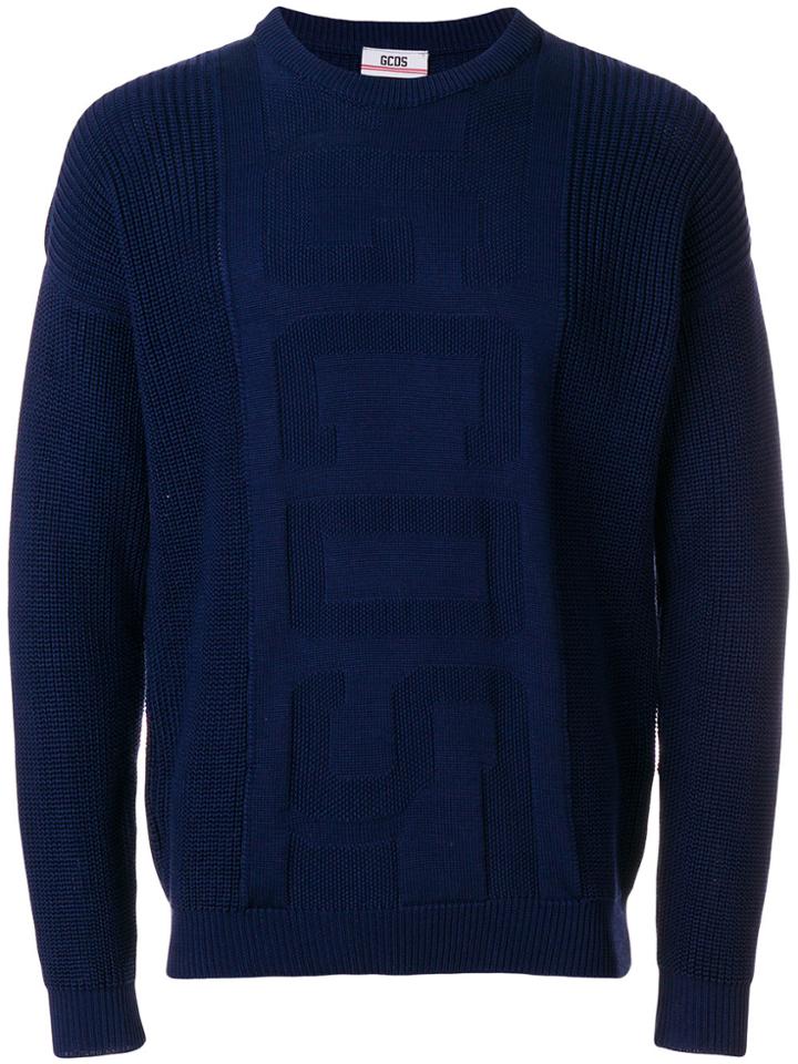 Gcds Intarsia Jumper - Blue