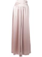 Natasha Zinko High Waist Satin Effect Palazzo Pants