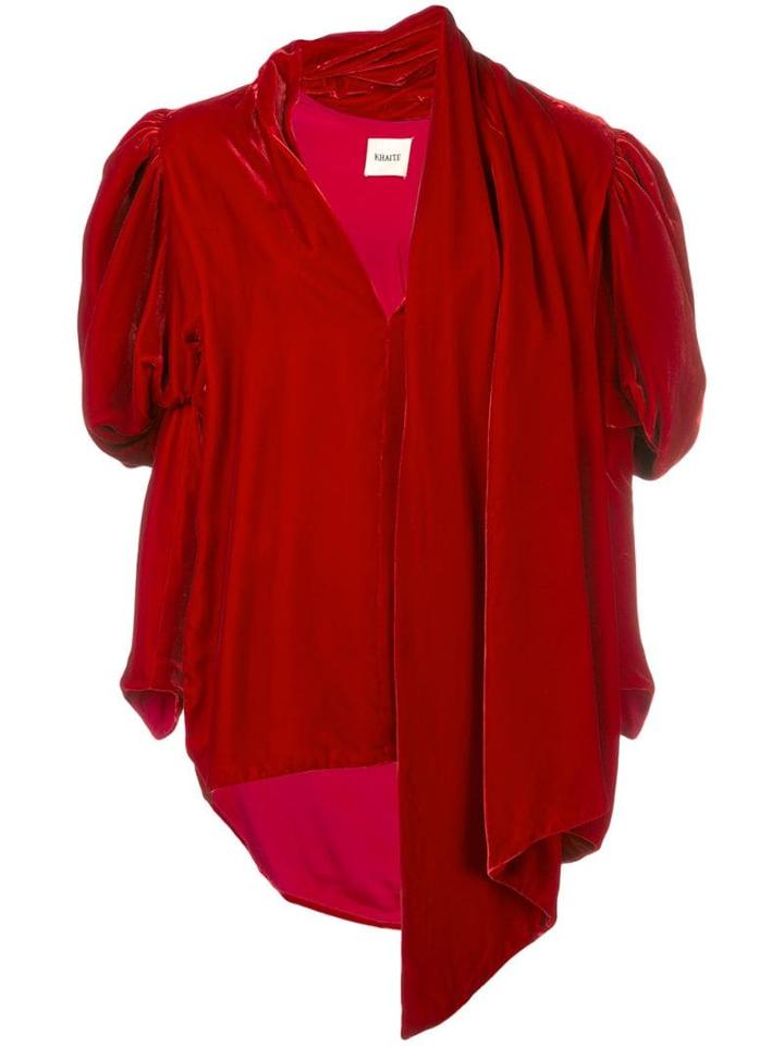Khaite Draped Asymmetric Blouse - Red