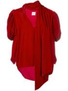 Khaite Draped Asymmetric Blouse - Red