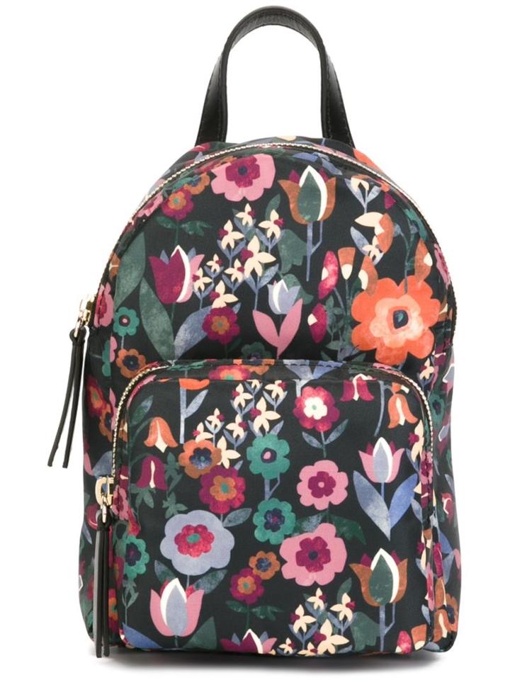 Red Valentino Floral Print Backpack, Polyester/leather