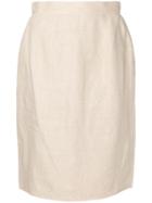 Fendi Vintage 1980's Straight Skirt - Neutrals