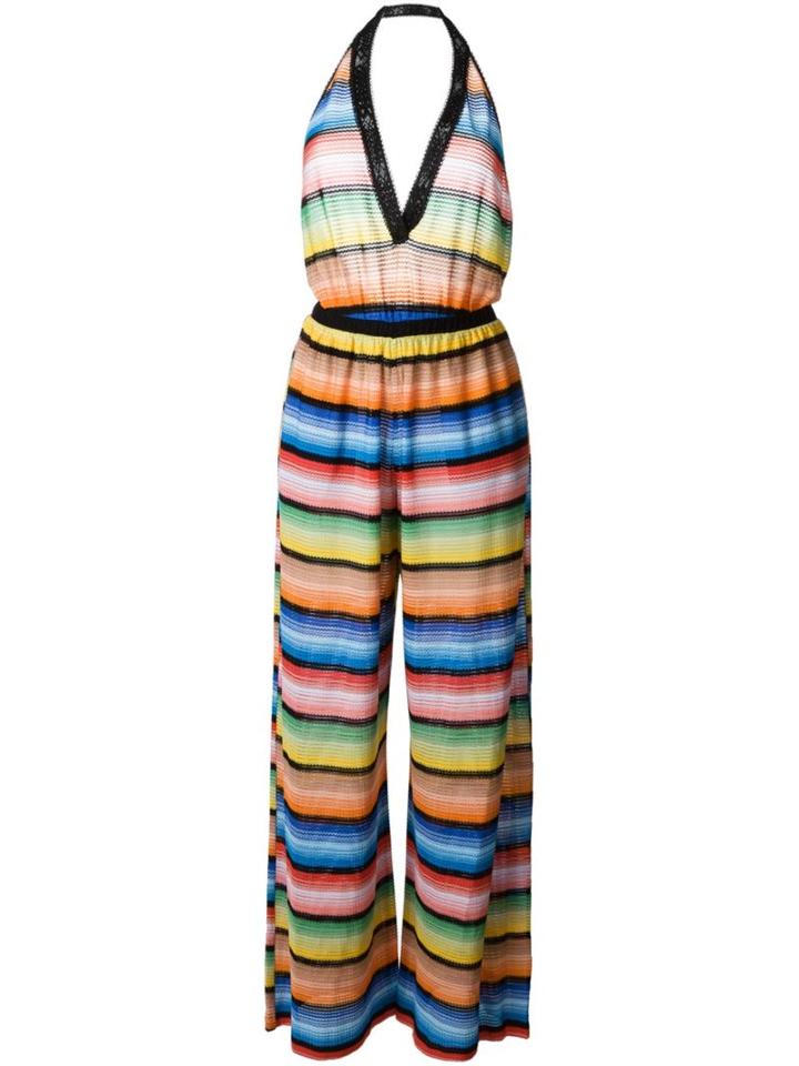 Missoni Knit Halter Jumpsuit, Women's, Size: 40, Black, Rayon