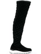 Casadei Quilted Knee-length Boots - Black