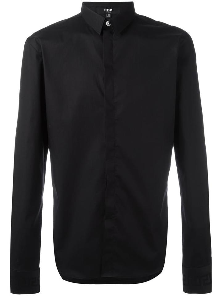 Versus Plain Shirt, Men's, Size: 50, Black, Cotton/spandex/elastane