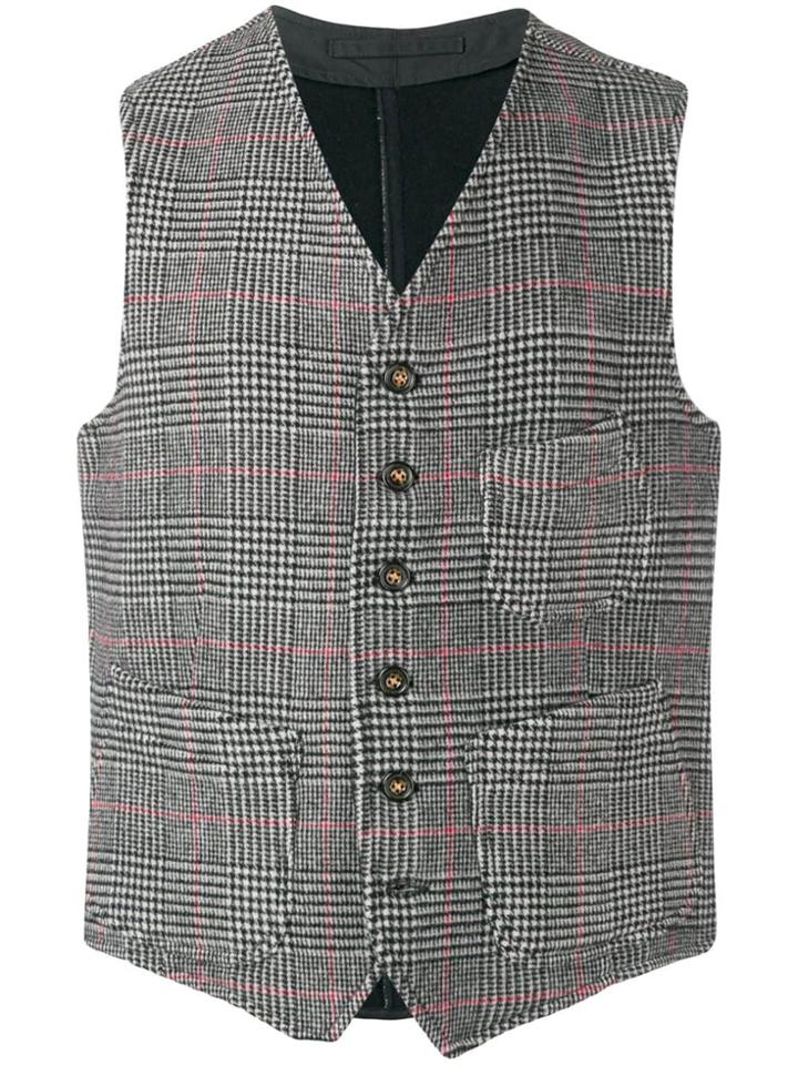 Fortela Houndstooth Waistcoat - Black
