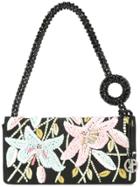 Giorgio Armani Vintage Floral Embellished Clutch Bag - Black