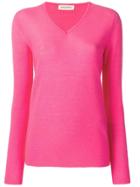Gentry Portofino V-neck Sweater - Pink