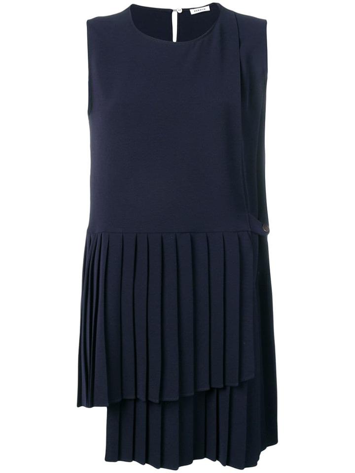 P.a.r.o.s.h. Sleeveless Pleated Blouse - Blue