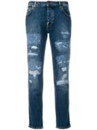 Gaelle Bonheur Distressed Effect Jeans - Blue