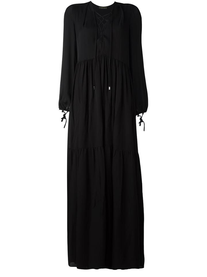 Plein Sud Lace-up Front Maxi Dress