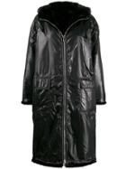 Stand Studio Lined Zip Front Coat - Black