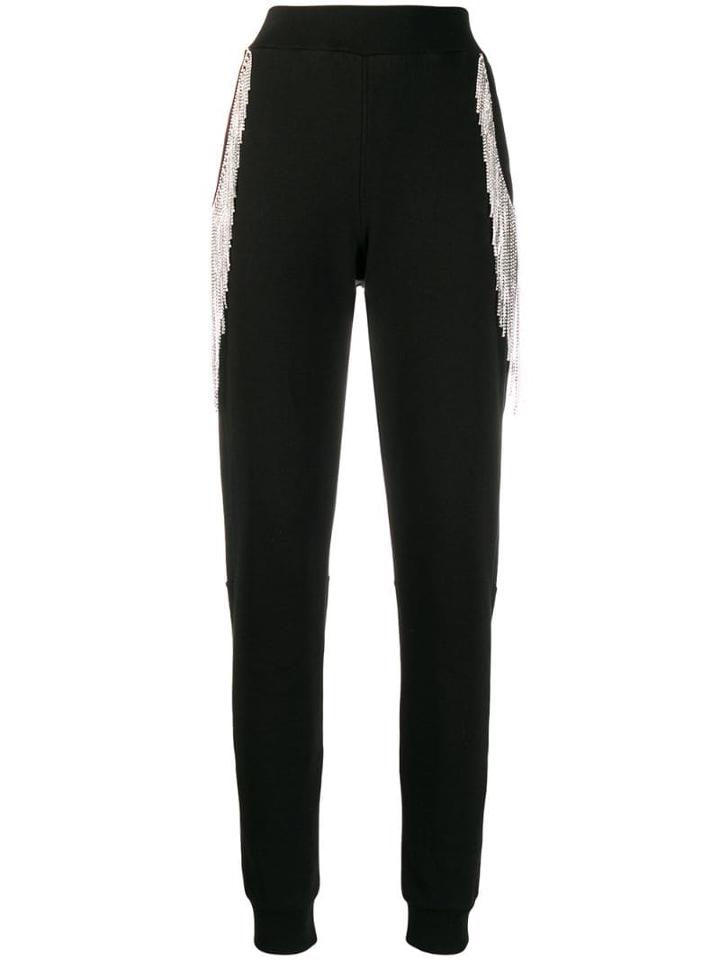 Philipp Plein Fringed Jogging Pants - Black