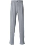 Giorgio Armani Mid-rise Crepe Trousers - Grey